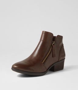 ZONER DF CHOC DK BROWN HEEL LEATHER