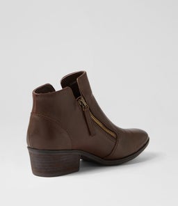 ZONER DF CHOC DK BROWN HEEL LEATHER