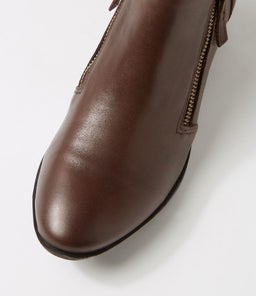 ZONER DF CHOC DK BROWN HEEL LEATHER