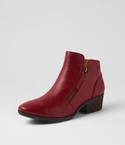 ZONER DF DK RED DK BROWN HEEL LEATHER