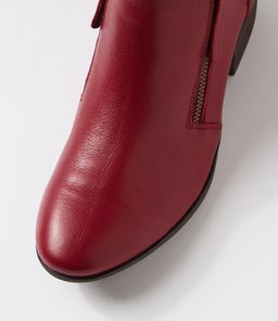 ZONER DF DK RED DK BROWN HEEL LEATHER