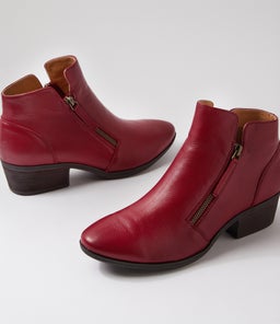 ZONER DF DK RED DK BROWN HEEL LEATHER