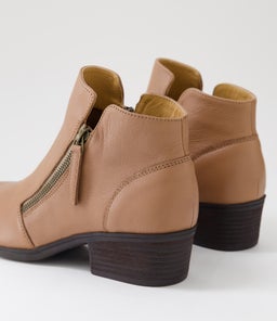 ZONER DF MID TAN DK BROWN HEEL LEATHER