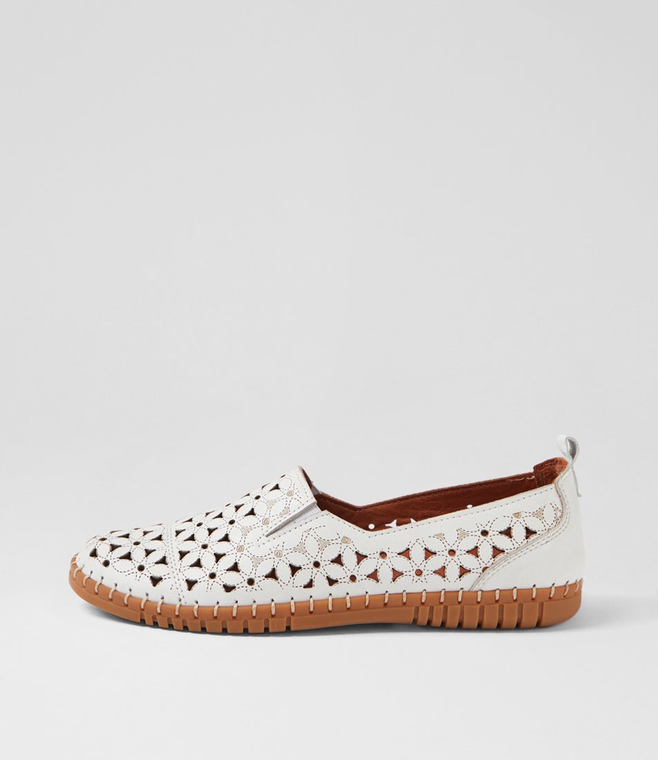 Bondie White Leather Loafers Bondie White Leather Loafers