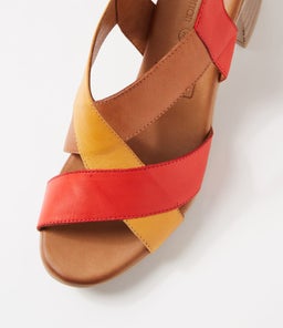 WEER DF CORAL YELLOW MULTI LEATHER