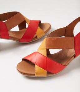 WEER DF CORAL YELLOW MULTI LEATHER