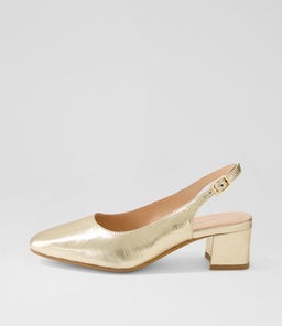 OLLIEN DF GOLD TEXTURED LEATHER