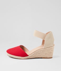 FALECIA DF RED CANVAS ELASTIC