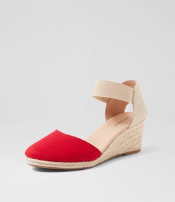 FALECIA DF RED CANVAS ELASTIC