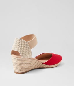 FALECIA DF RED CANVAS ELASTIC