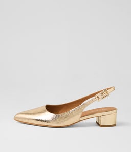 CLAYTIN DF GOLD TEXTURED LEATHER
