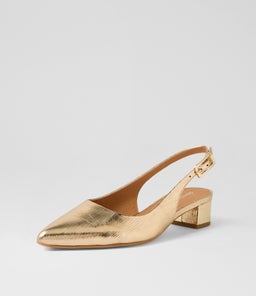 CLAYTIN DF GOLD TEXTURED LEATHER