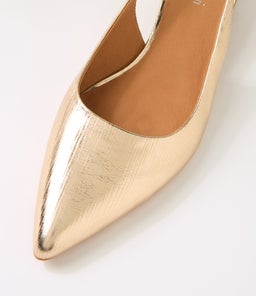 CLAYTIN DF GOLD TEXTURED LEATHER