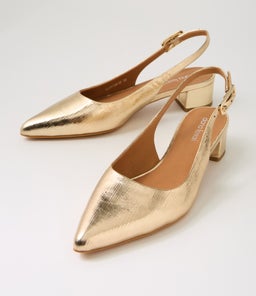 CLAYTIN DF GOLD TEXTURED LEATHER