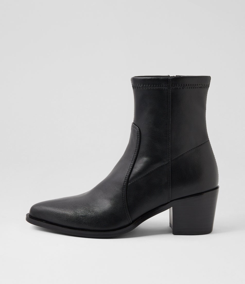 Fearnot Black Stretch Ankle Boots