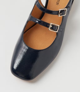 ISHALA DF NAVY PATENT LEATHER