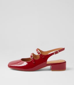 ISHALA DF DEEP RED PATENT LEATHER