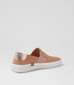 JEMAX DF NUDE ROSE GOLD SHRUNKEN LEATHER