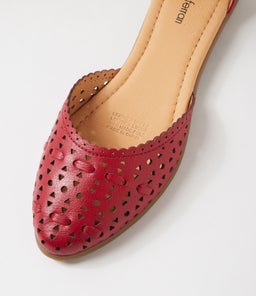 LYNDSIE DF DK RED LEATHER