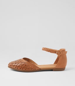 LYNDSIE DF DK TAN LEATHER