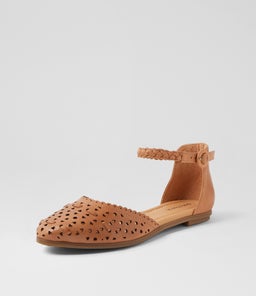 LYNDSIE DF DK TAN LEATHER