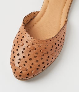 LYNDSIE DF DK TAN LEATHER