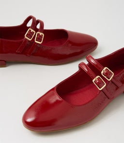 PARFAIRE DF DEEP RED PATENT LEATHER