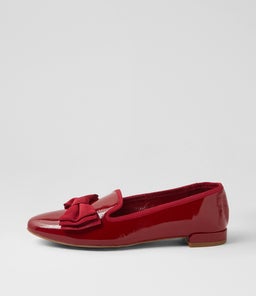 POETNESS DF DEEP RED PATENT LEATHER
