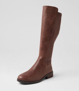 TALSEE DF DK BROWN LEATHER STRETCH SMOOTH