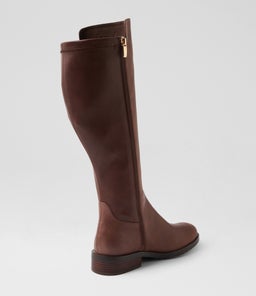 TALSEE DF DK BROWN LEATHER STRETCH SMOOTH