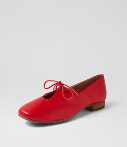TAZURRA DF FIRE RED LEATHER