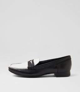 TATTERY DF BLACK WHITE LEATHER