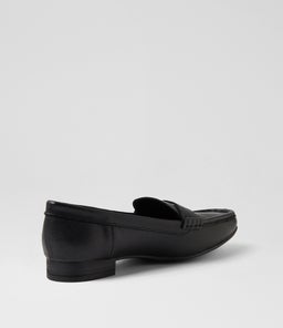 TATTERY DF BLACK LEATHER