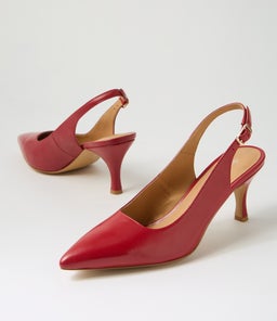 TIYENA DF DEEP RED LEATHER