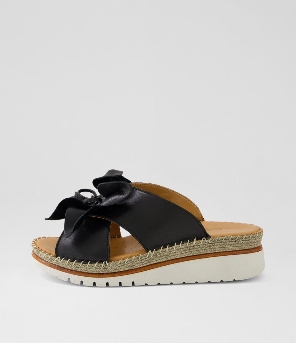 Intreege Black Leather Sandals Intreege Black Leather Sandals