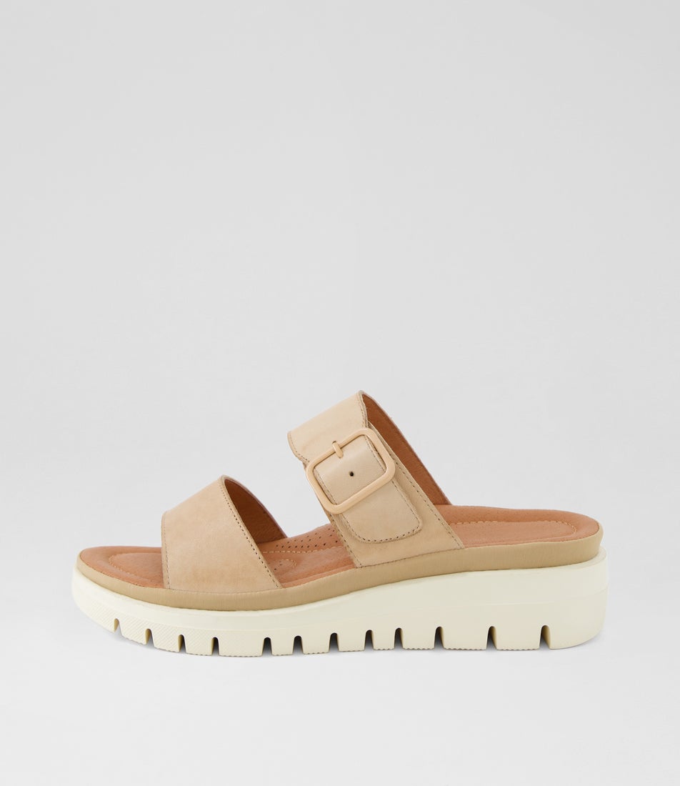 Leeana Latte Leather Sandals