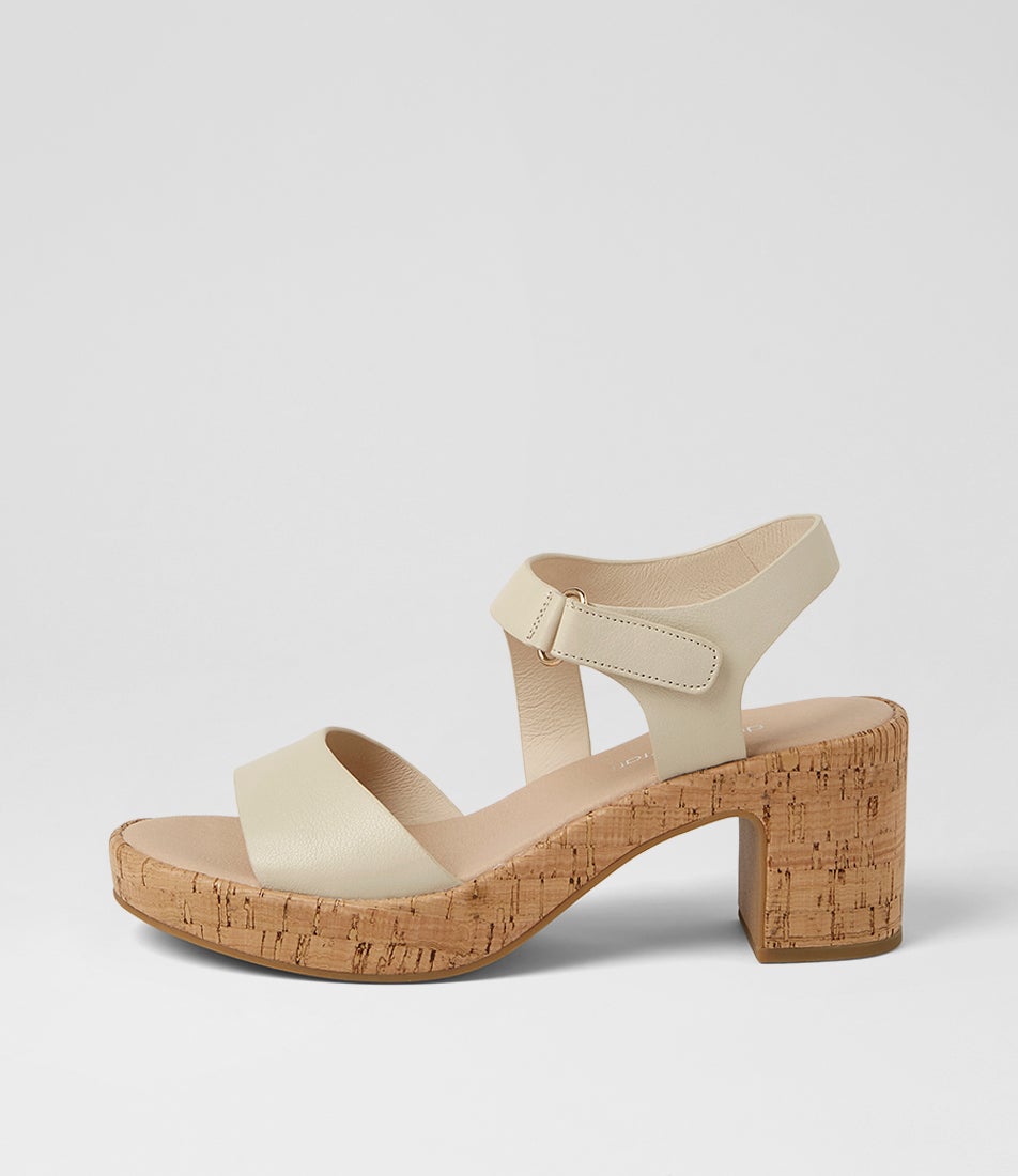 Bollings Cream Cork Leather Sandals Bollings Cream Cork Leather Sandals