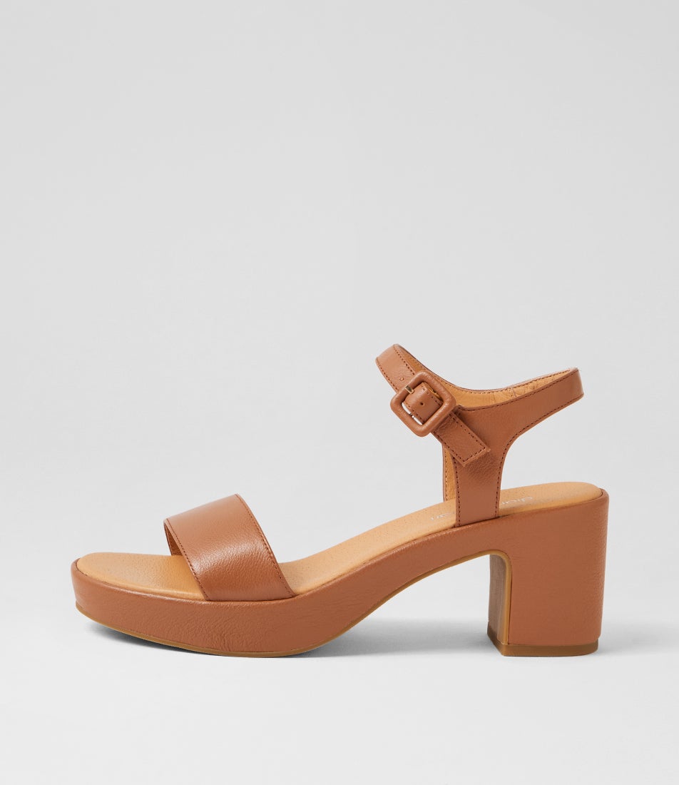 Bayker Dark Tan Leather Sandals
