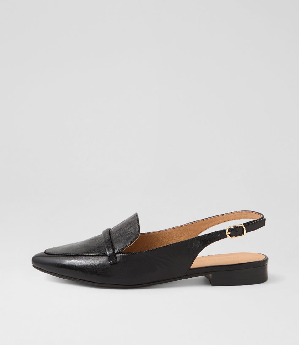 Dainer Black Leather Flat Shoes Dainer Black Leather Flat Shoes