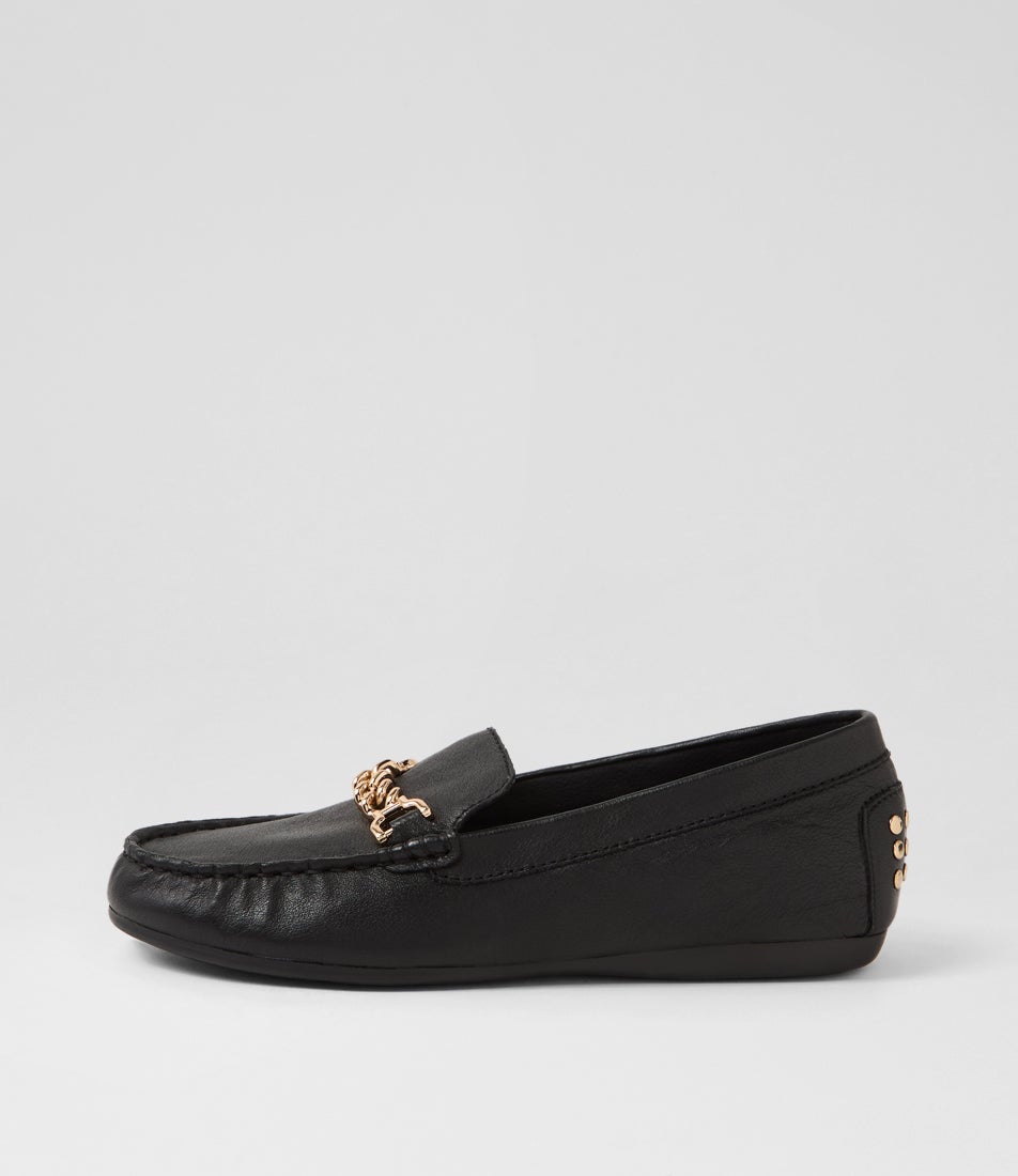 Eroll Black Leather Flat Shoes Eroll Black Leather Flat Shoes