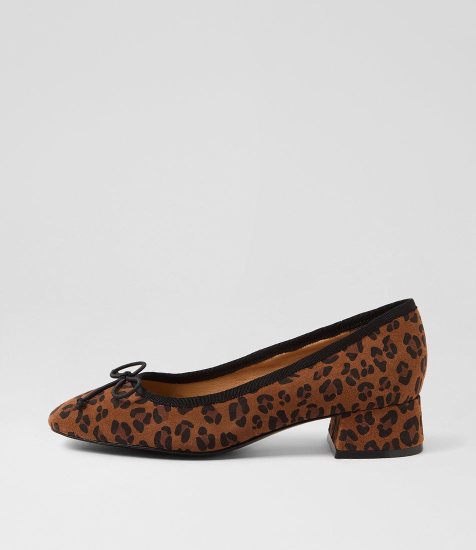 Mallet Leopard Suede Heels