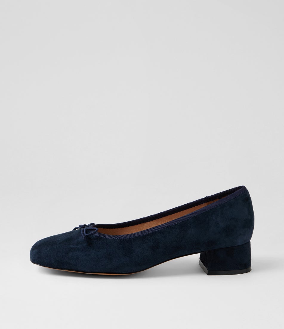 Mallet Navy Suede Heels