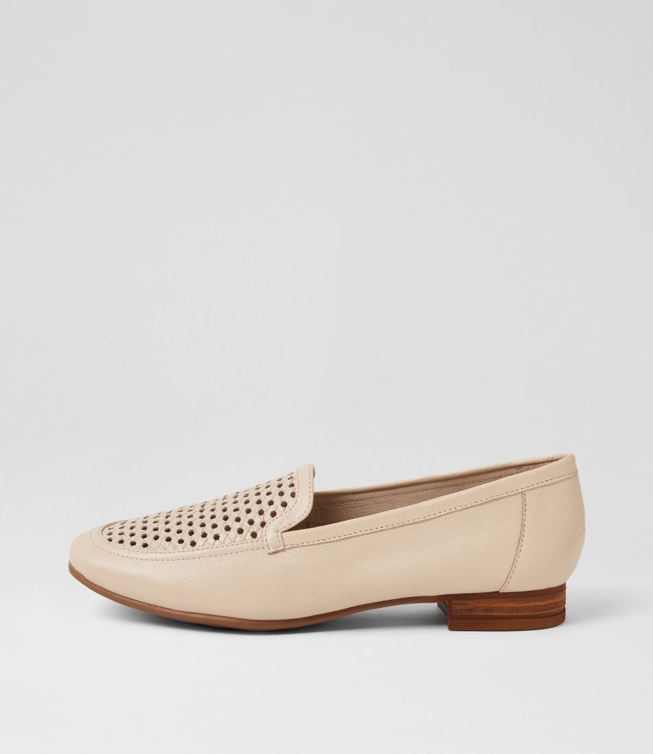Tillis Cream Leather Flat Shoes Tillis Cream Leather Flat Shoes