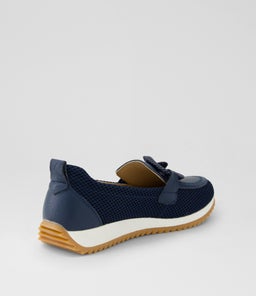 DARTA DF NAVY MESH LEATHER