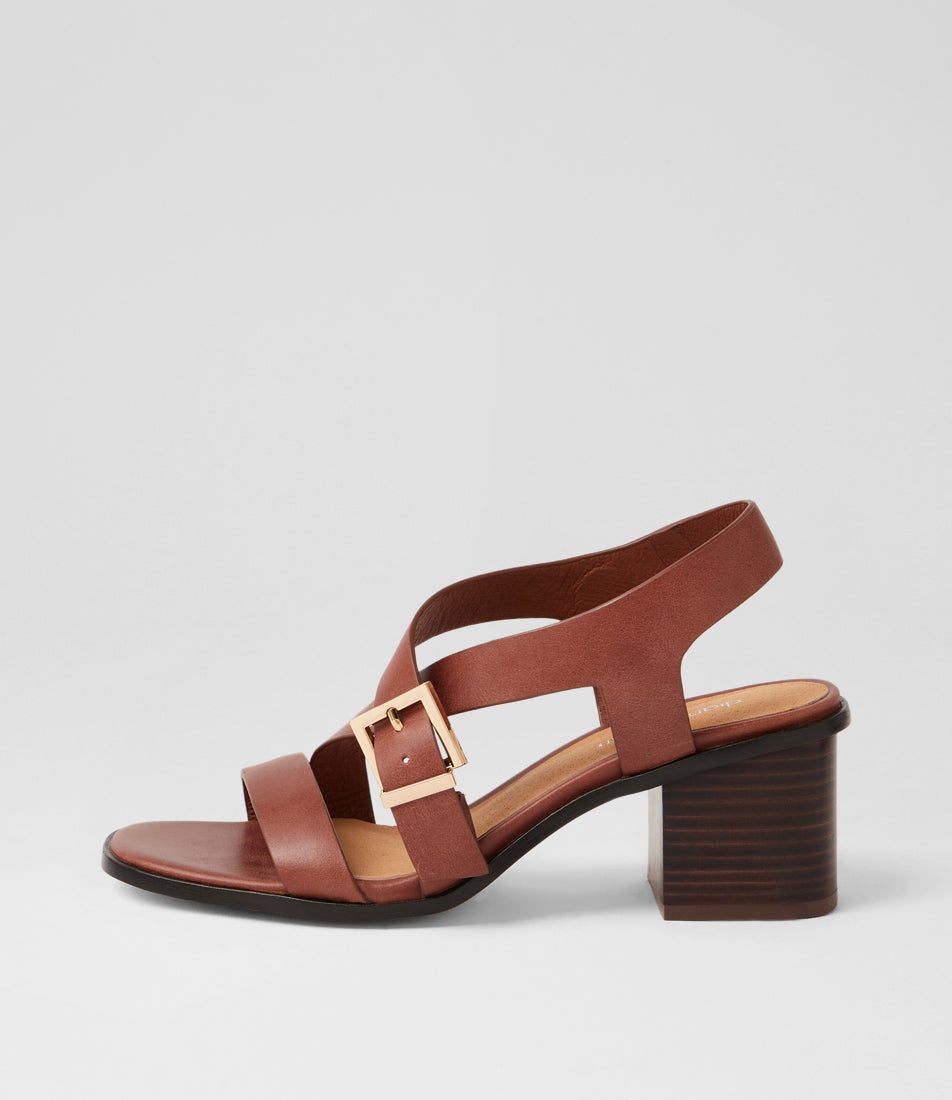 Acola Walnut Dark Brown Leather Sandals Acola Walnut Dark Brown Leather Sandals