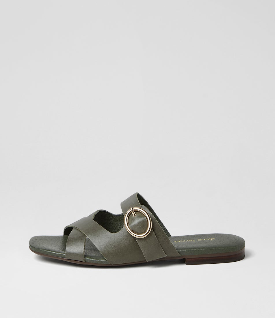 Alluse Olive Leather Sandals Alluse Olive Leather Sandals
