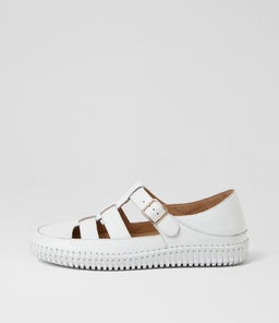 Jolcie White Leather Flat Shoes Jolcie White Leather Flat Shoes
