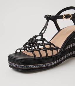 URLAS DF BLACK MULTI ROPE LEATHER