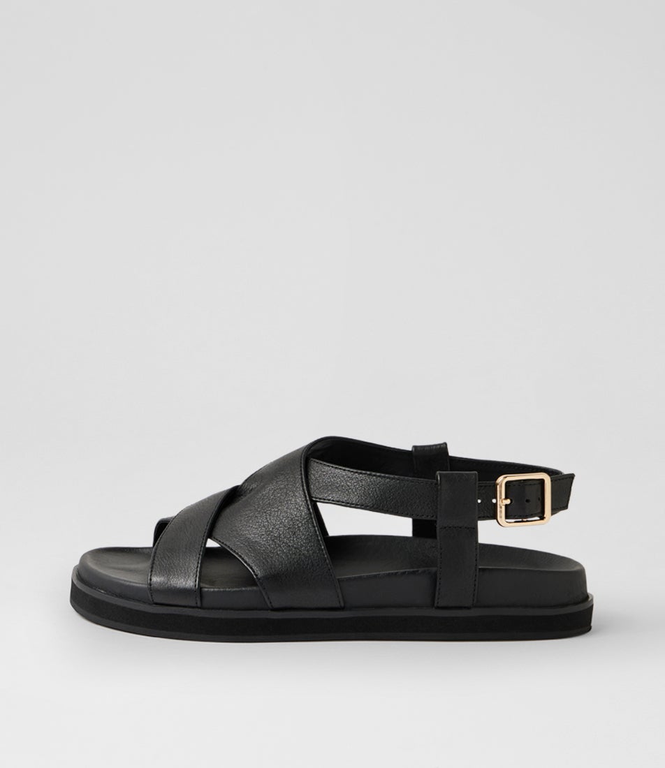 Vebbie Black Leather Sandals Vebbie Black Leather Sandals