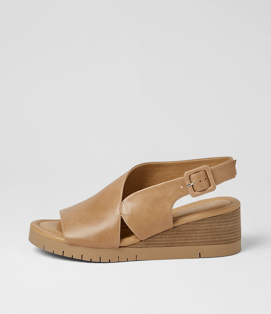 Vinka Cappuccino Leather Heeled Sandals